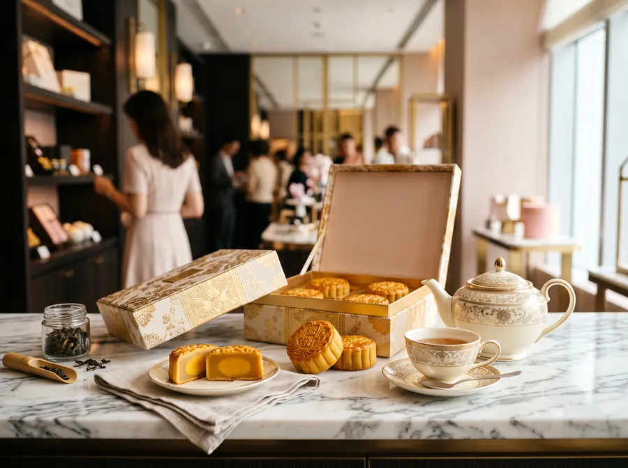 The Peninsula egg custard mooncake