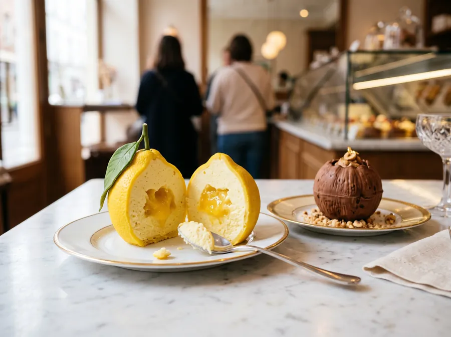 The sculpted fruit